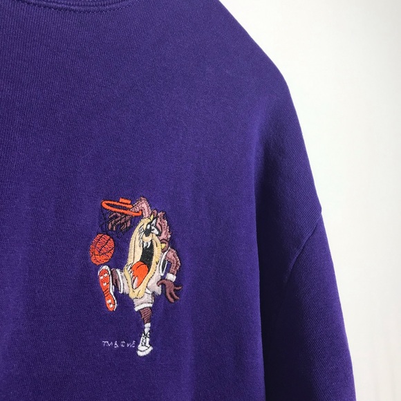 Taz Dunking Embroidered Sweatshirt - Picture 3 of 5